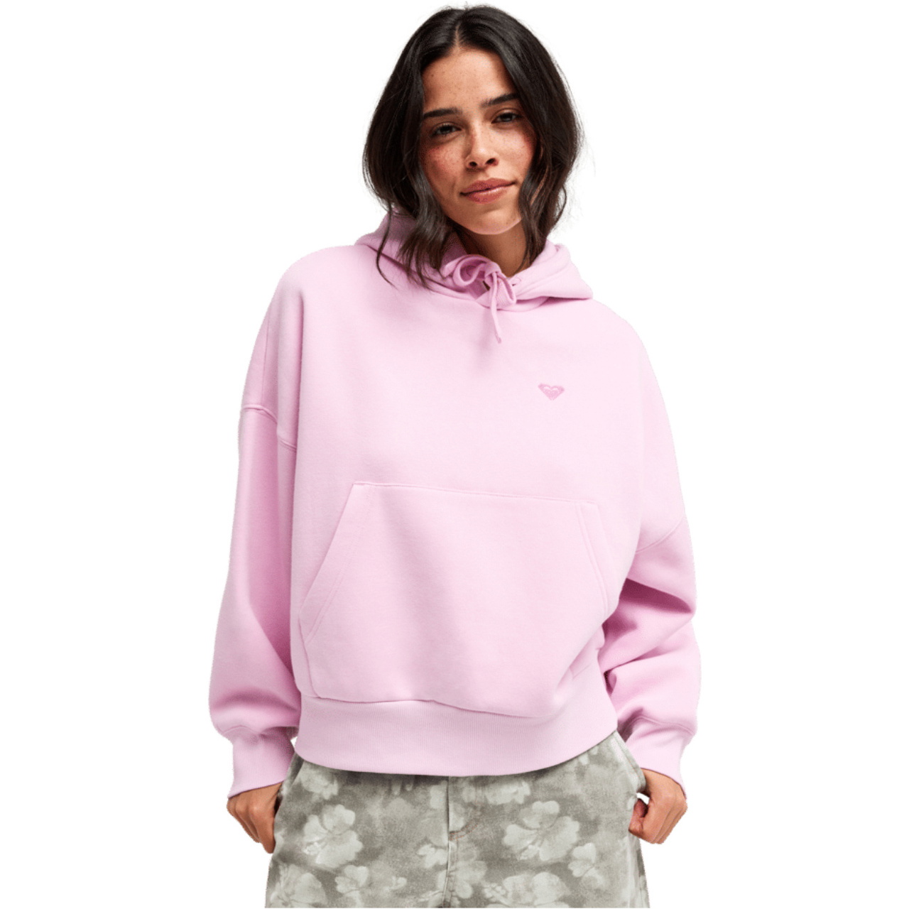 2026 Roxy Womens Skyflare Oversized Hoodie ERJFT05136 - Pink Lavender
